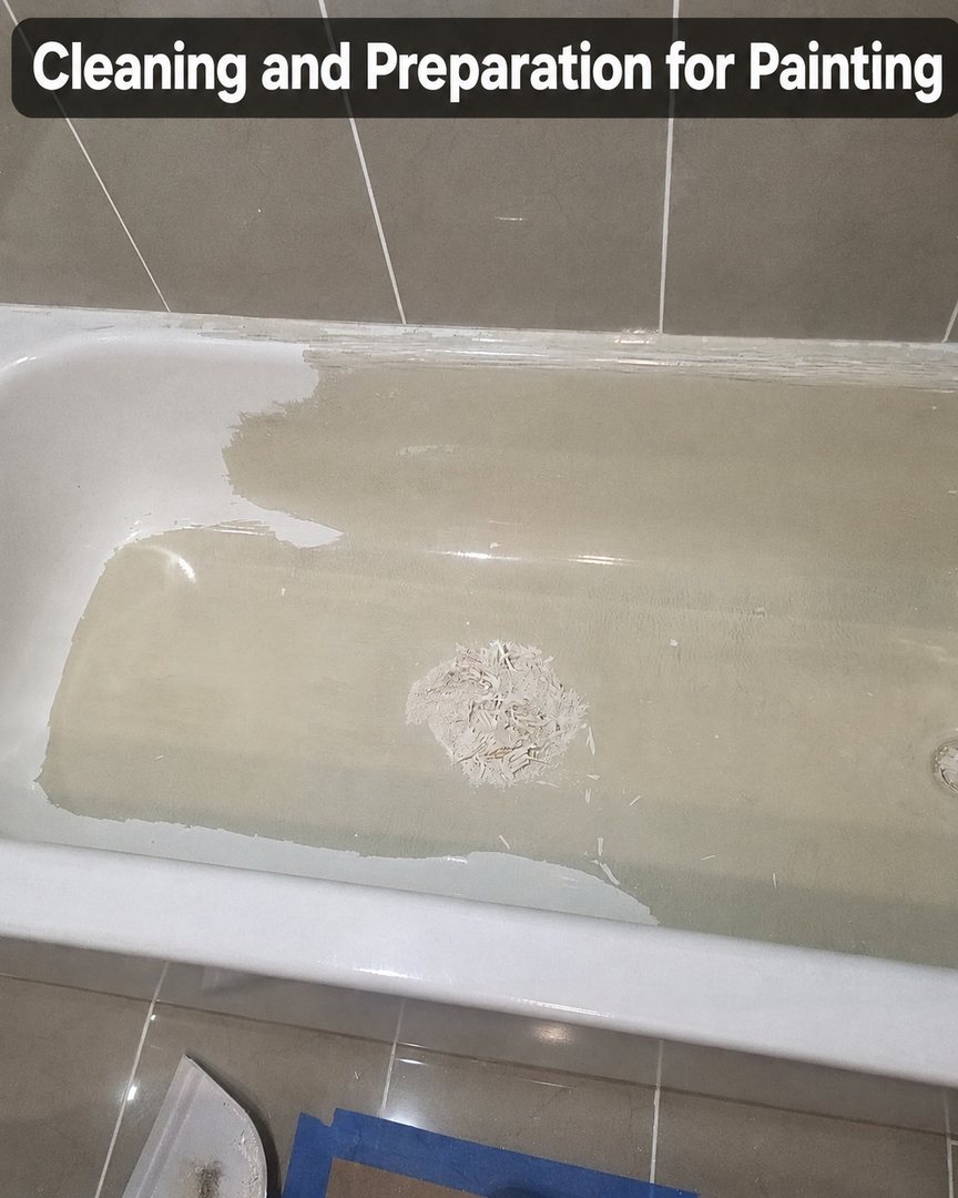 Bathtub cleaning and preparation for refinishing