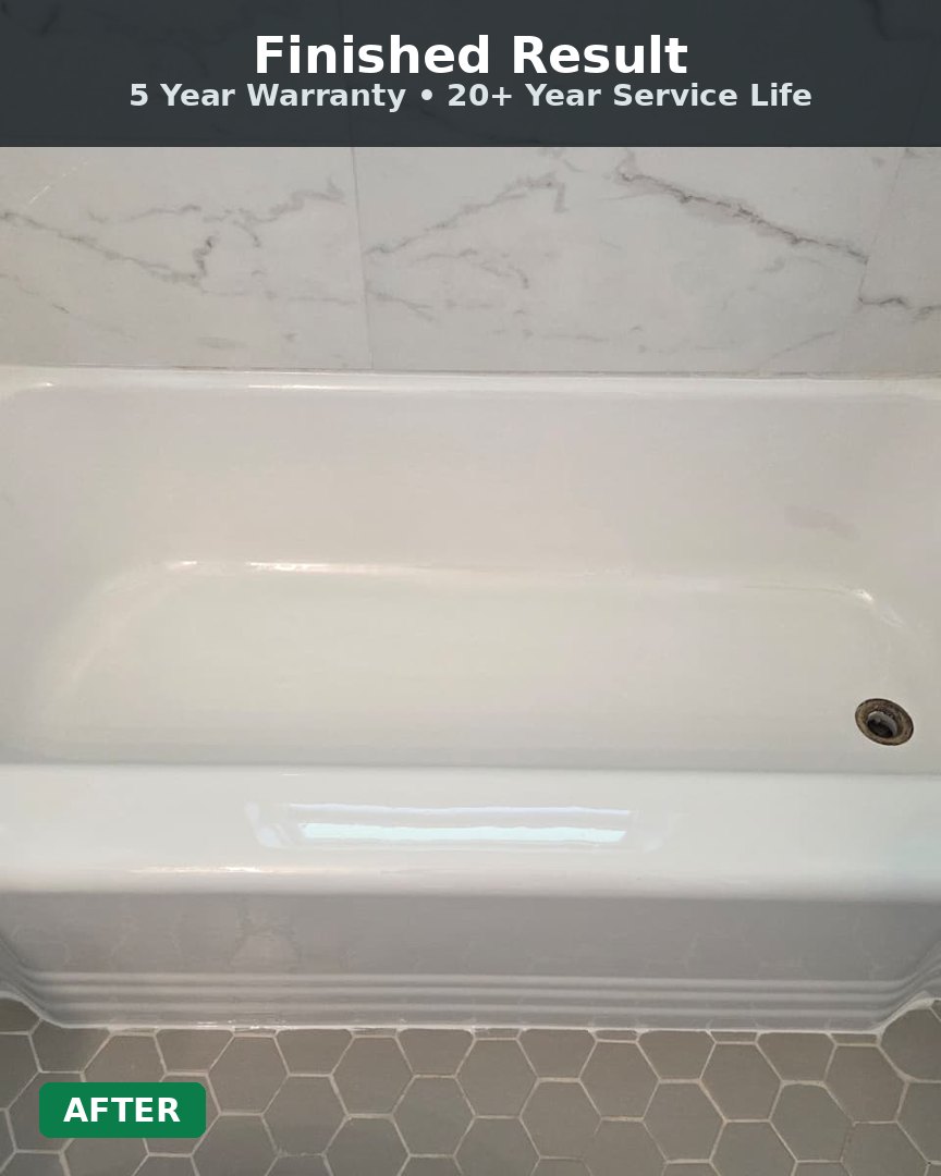 Bathtub after refinishing