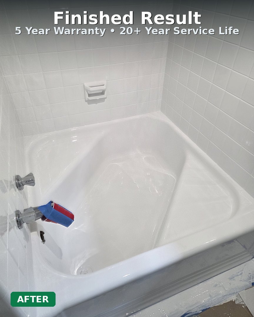 Bathtub after refinishing