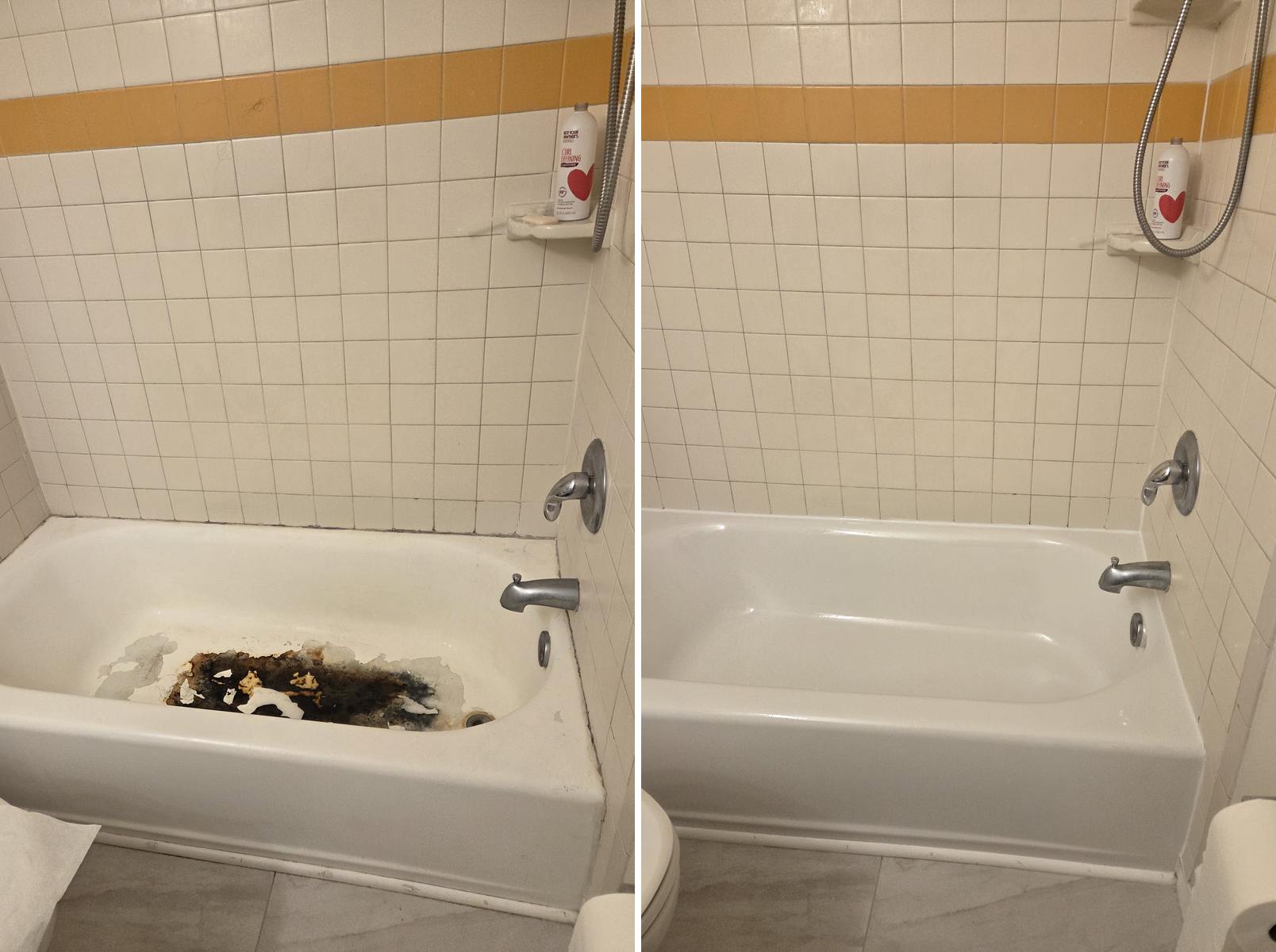 Bathtub refinishing before and after