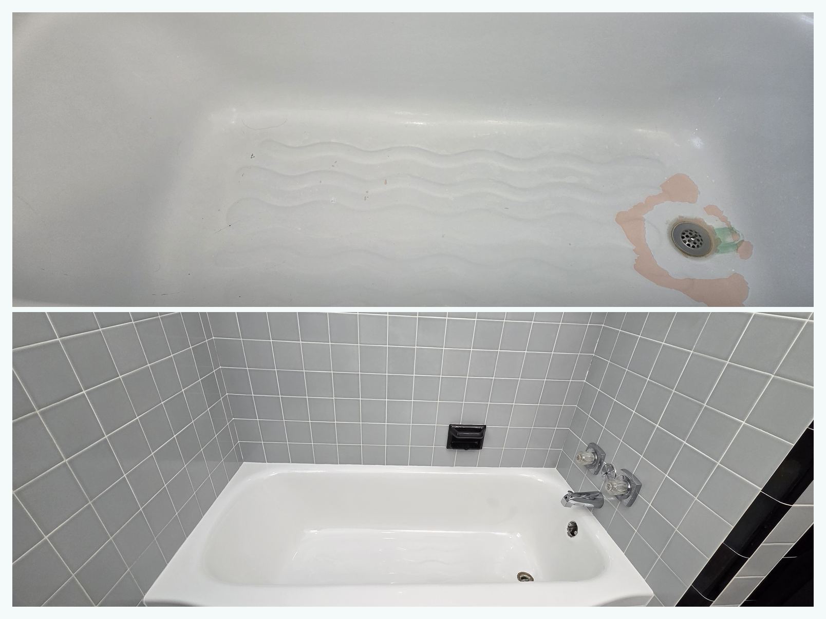 Bathtub refinishing before and after