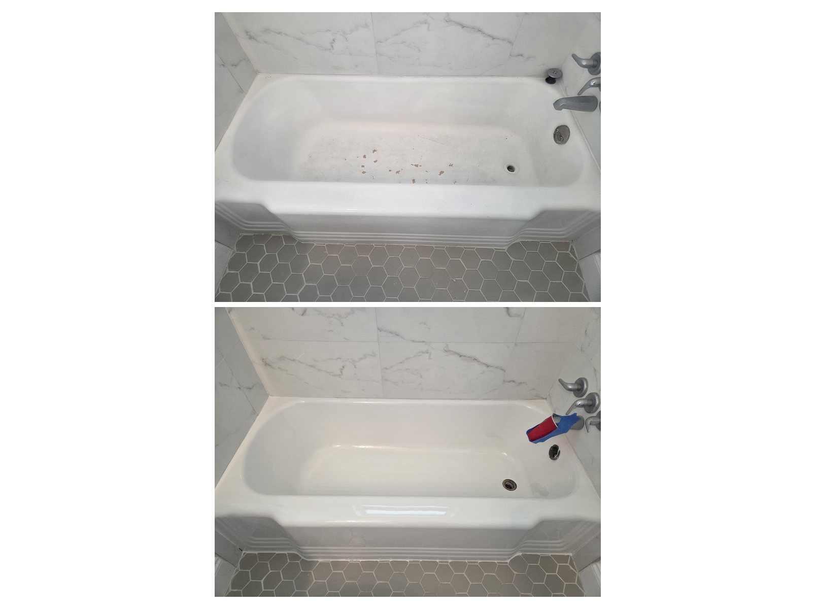 Bathtub refinishing before and after