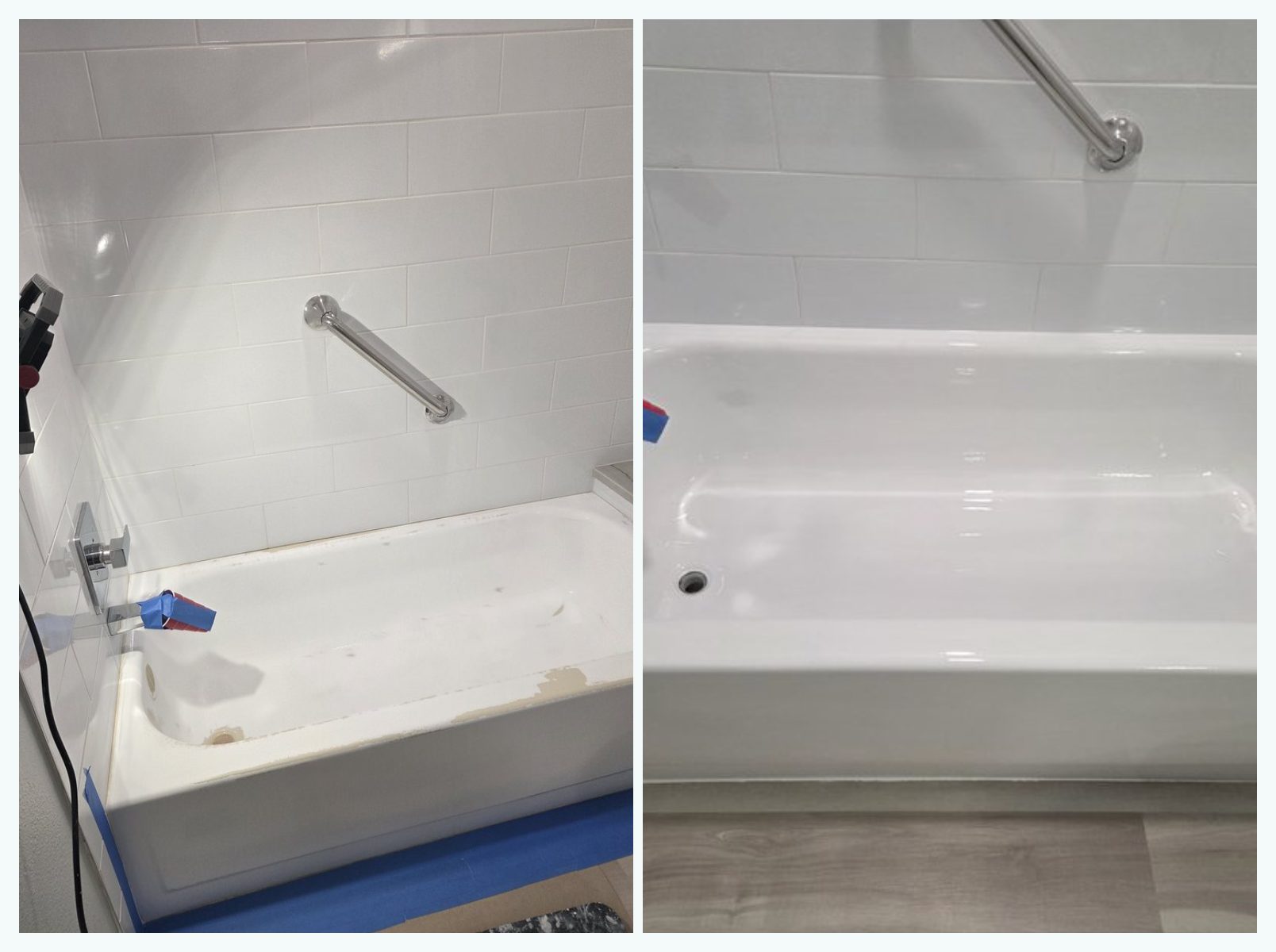 Bathtub refinishing before and after