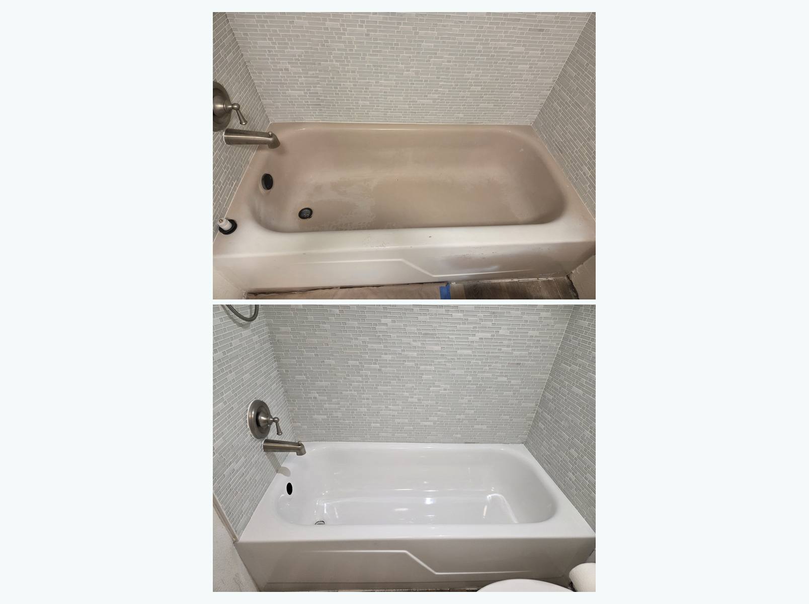 Bathtub refinishing before and after
