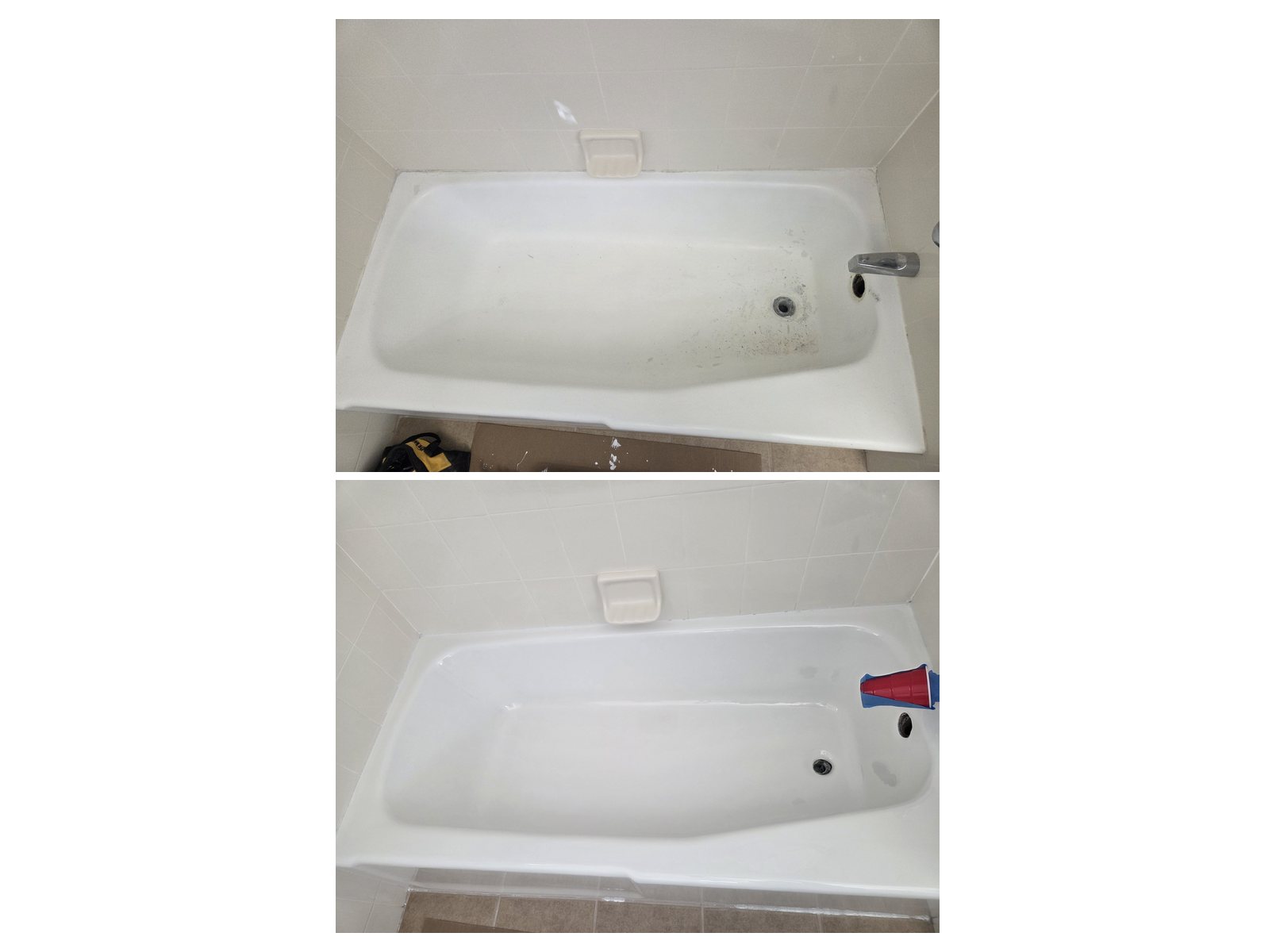 Bathtub refinishing before and after