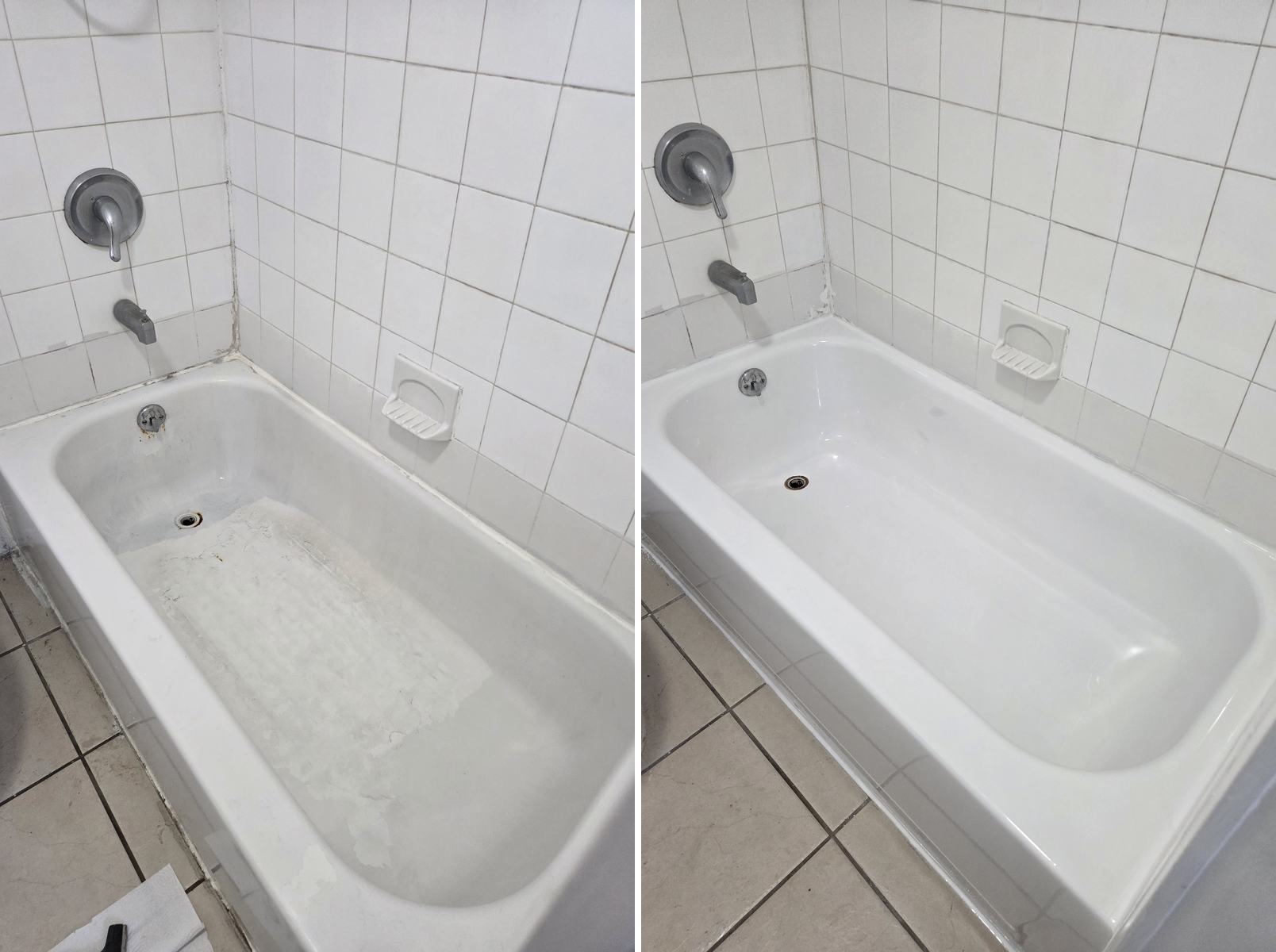 Bathtub refinishing before and after