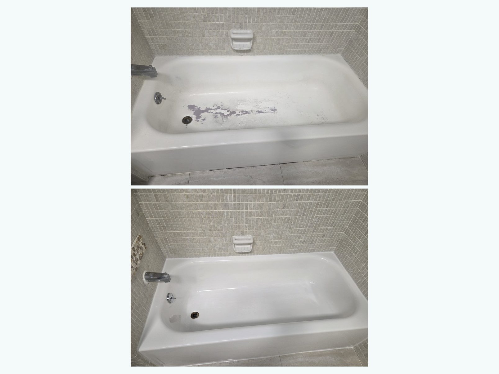 Bathtub refinishing before and after