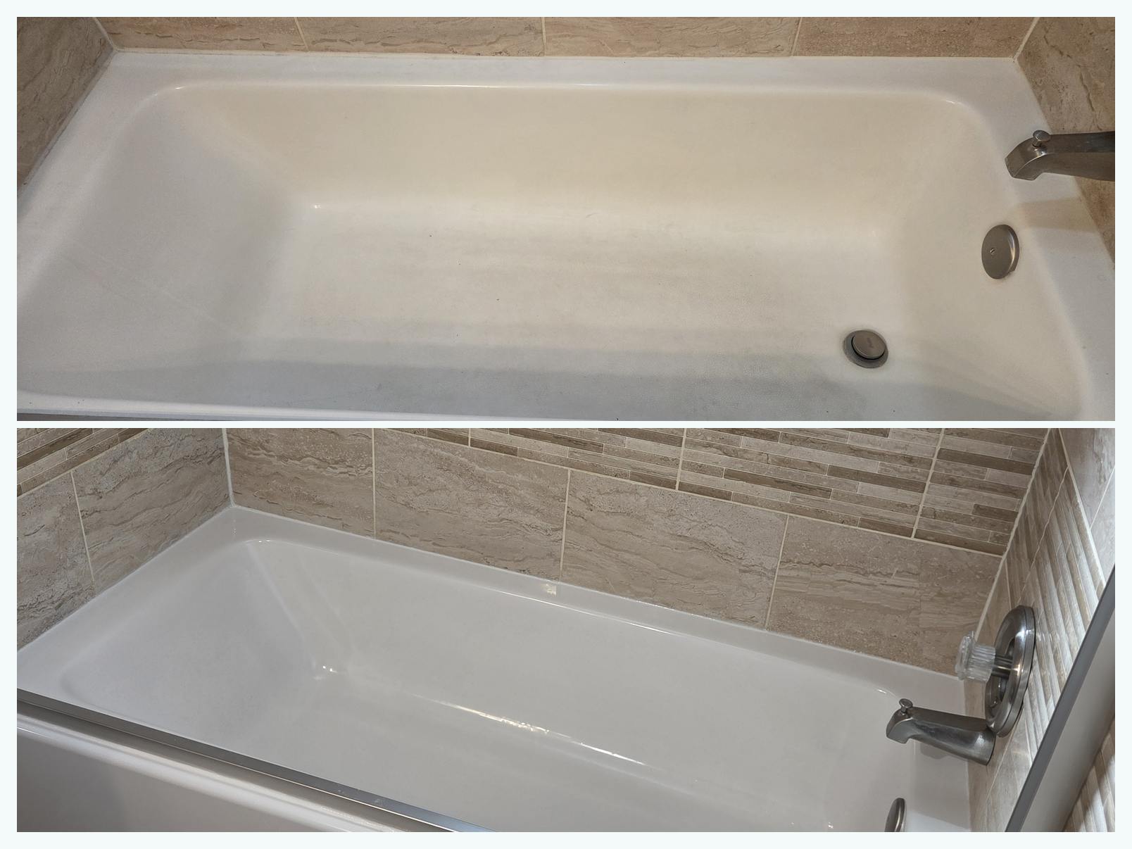 Bathtub refinishing before and after