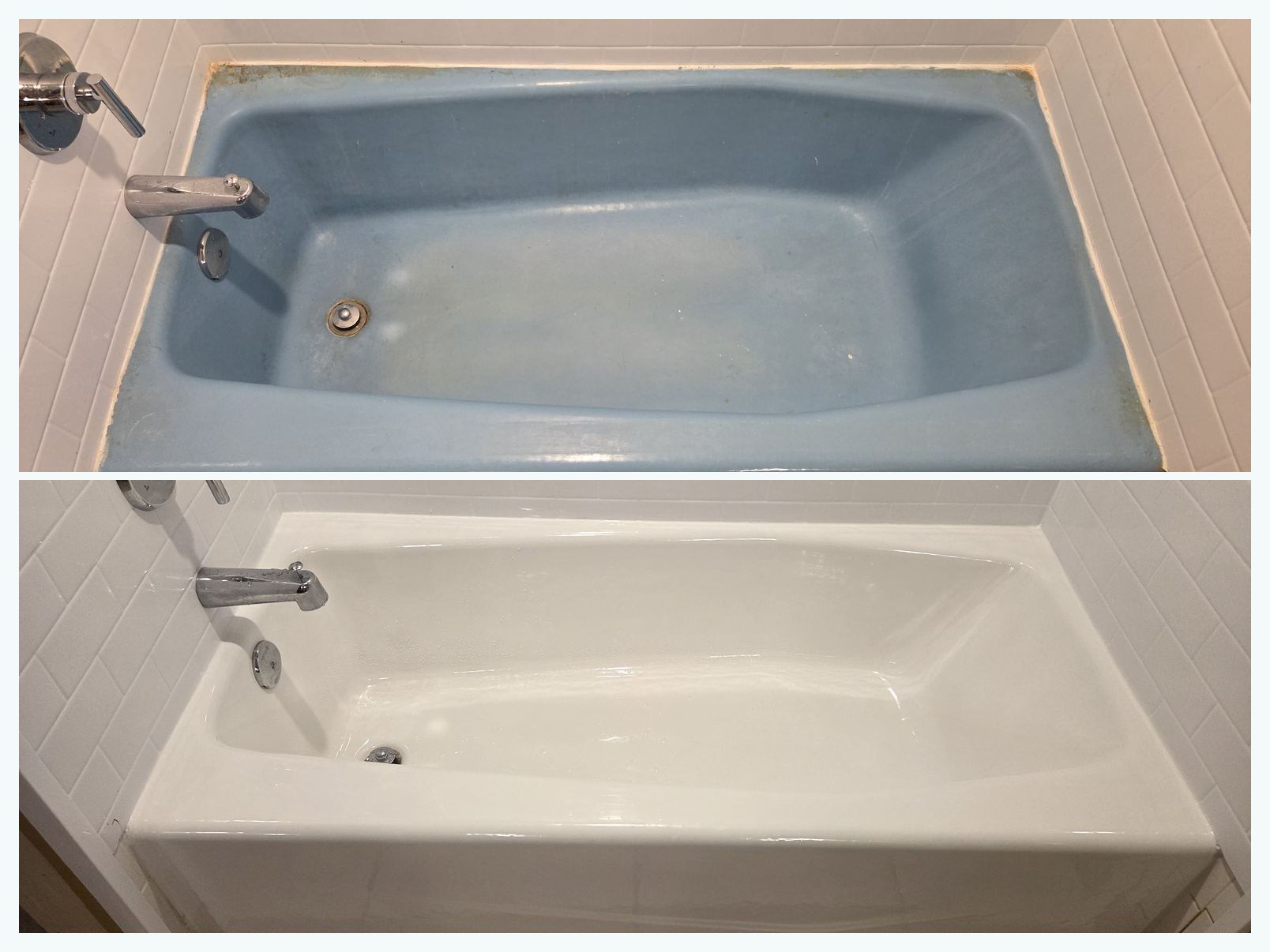 Bathtub refinishing before and after