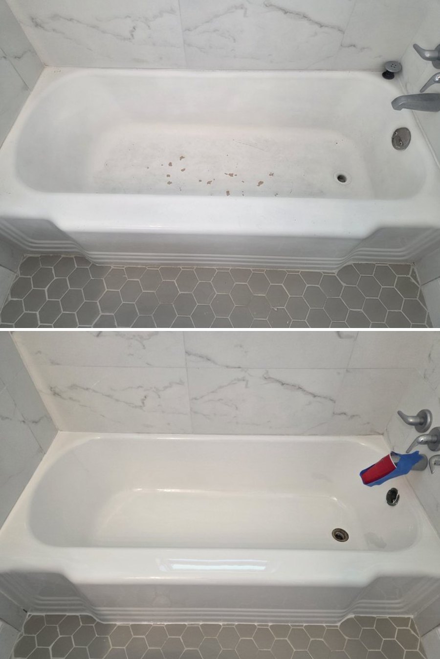 Bathtub refinishing before and after