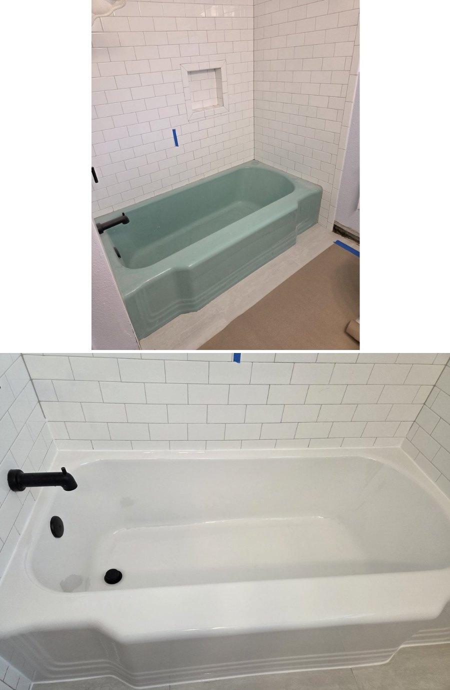 Bathtub refinishing before and after