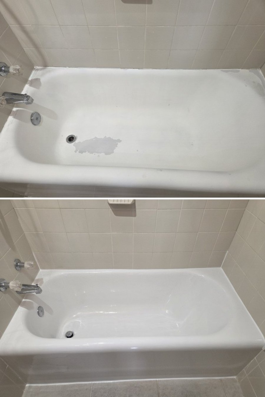 Bathtub refinishing before and after
