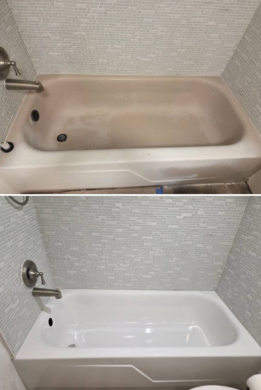 Bathtub refinishing before and after