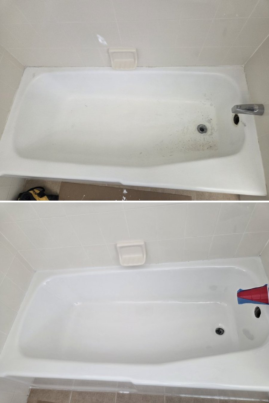 Bathtub refinishing before and after