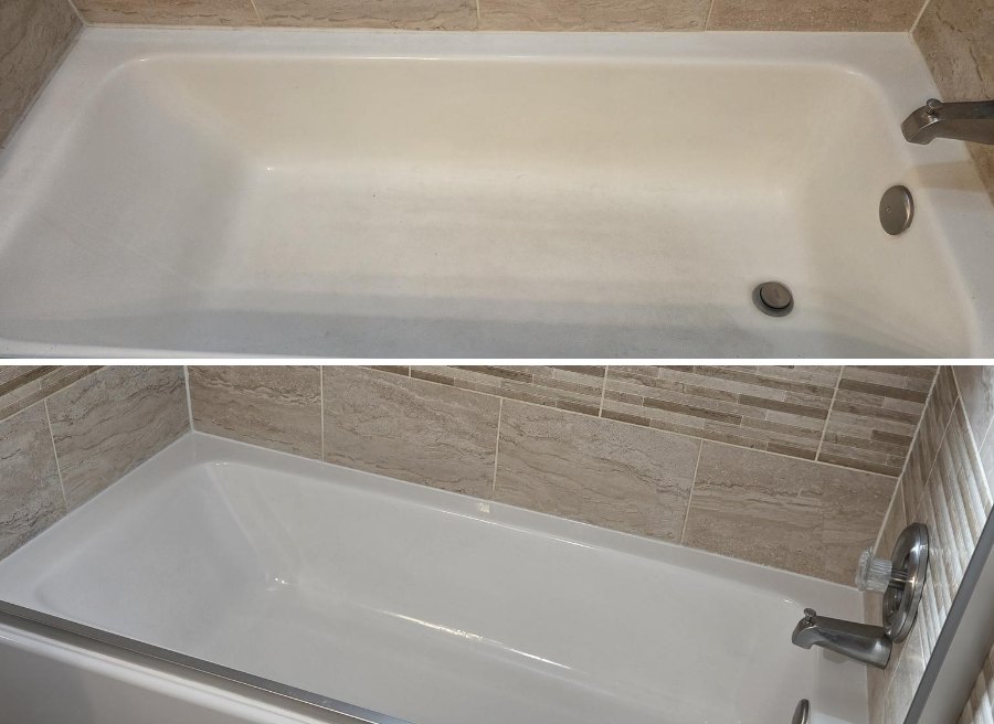Bathtub refinishing before and after